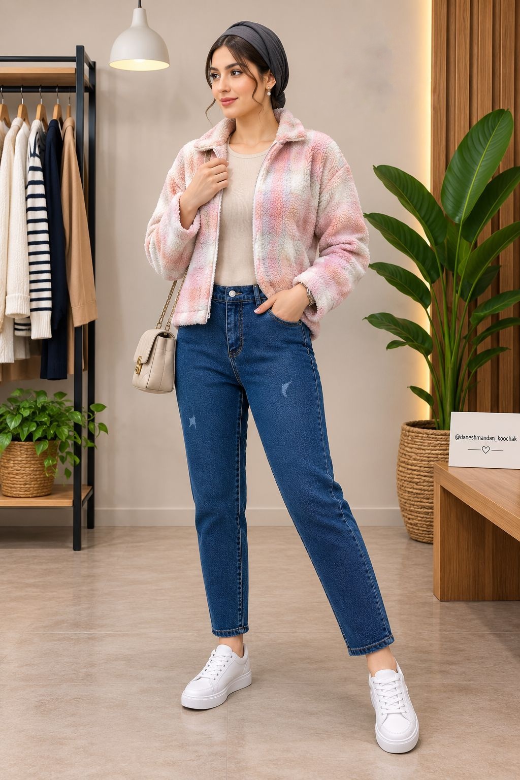 شلوار جین اسلیم مام زنانه