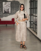مانتو زنانه کفتان گازوئیلی خارجی کمربند کنفی چکاوک